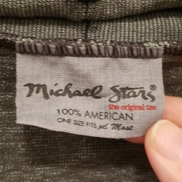 💕MICHAEL STARS💕 Long Sleeve Open Shawl Cardigan Gray Shine - Picture 3 of 5
